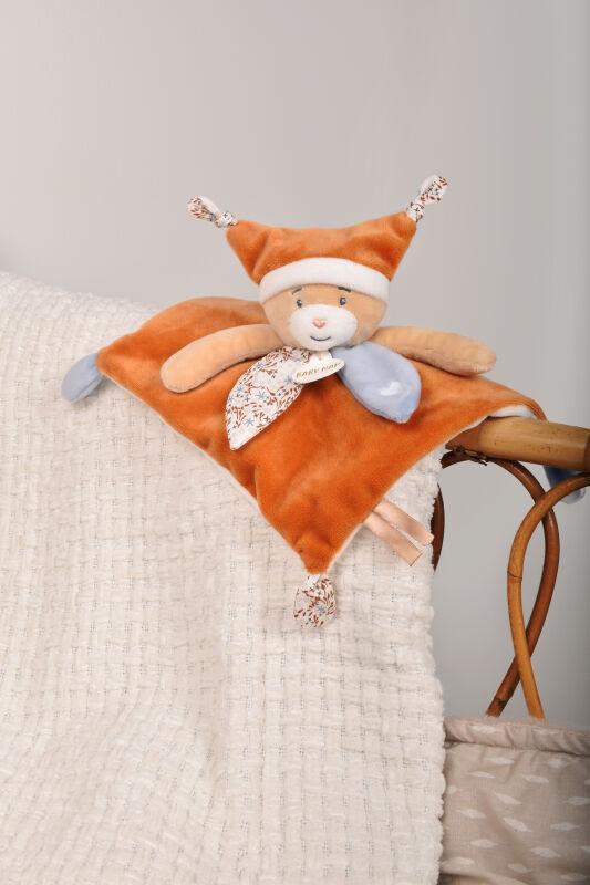  - polochon lours - plat orange bleu 24 cm 